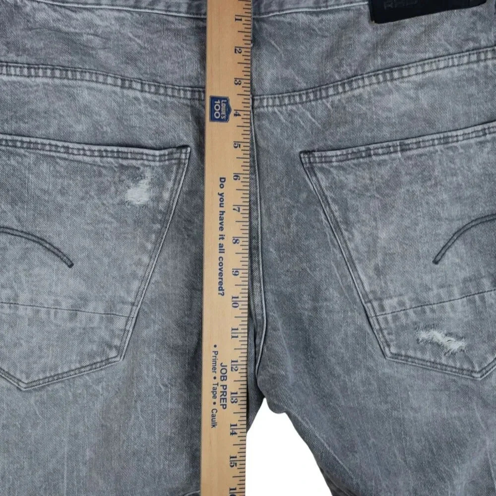 G-Star Raw Arc 3d Slim Cuffed Jeans Shorts Faded Gray 100% Cotton Men’s Sz 36 - Picture 8 of 10